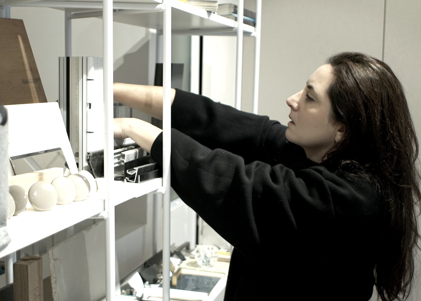 Selección de muestras de materiales en el estudio